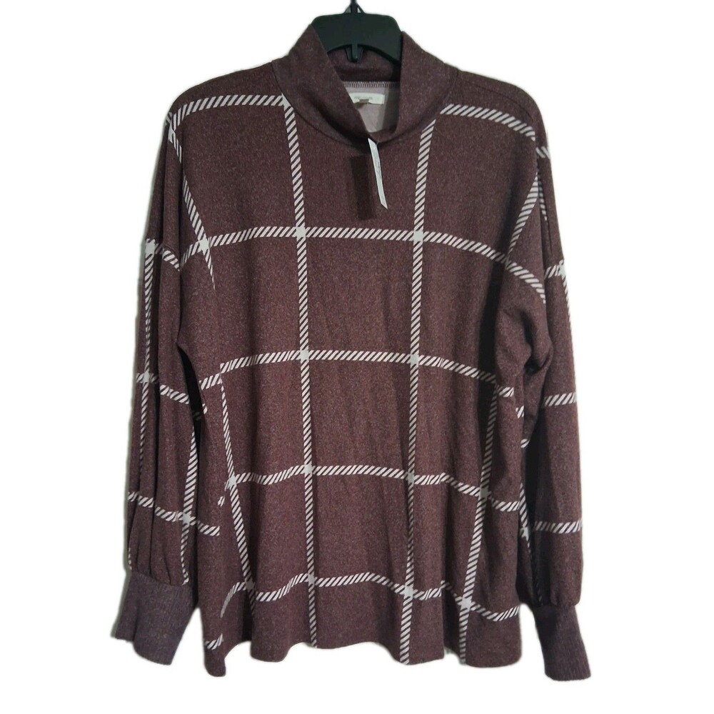 NWT Women's Maurice's Long Sleeve Mock Neck Tee Top Size XL
